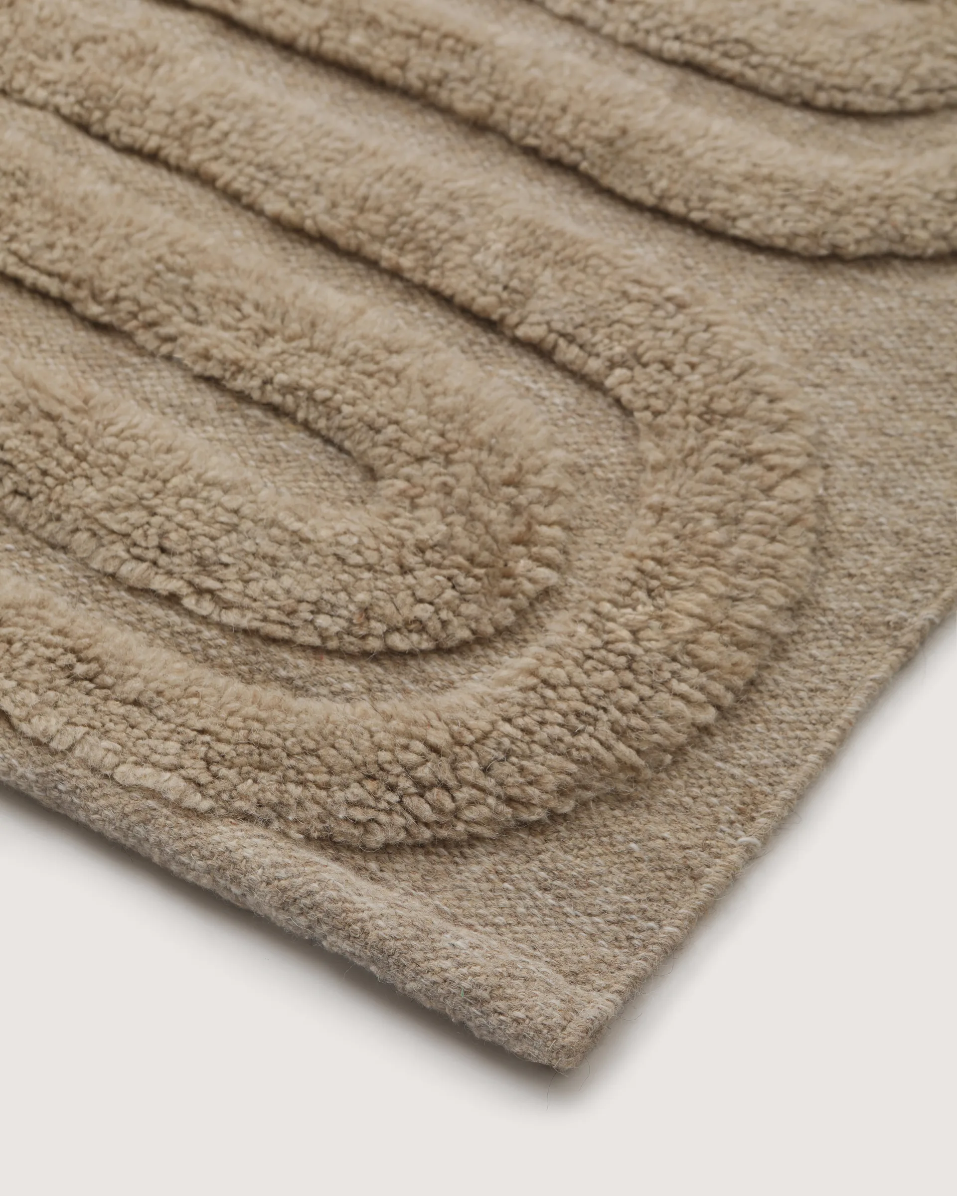 Riklund Wollteppich 160x230 cm, Beige-melange Tinted