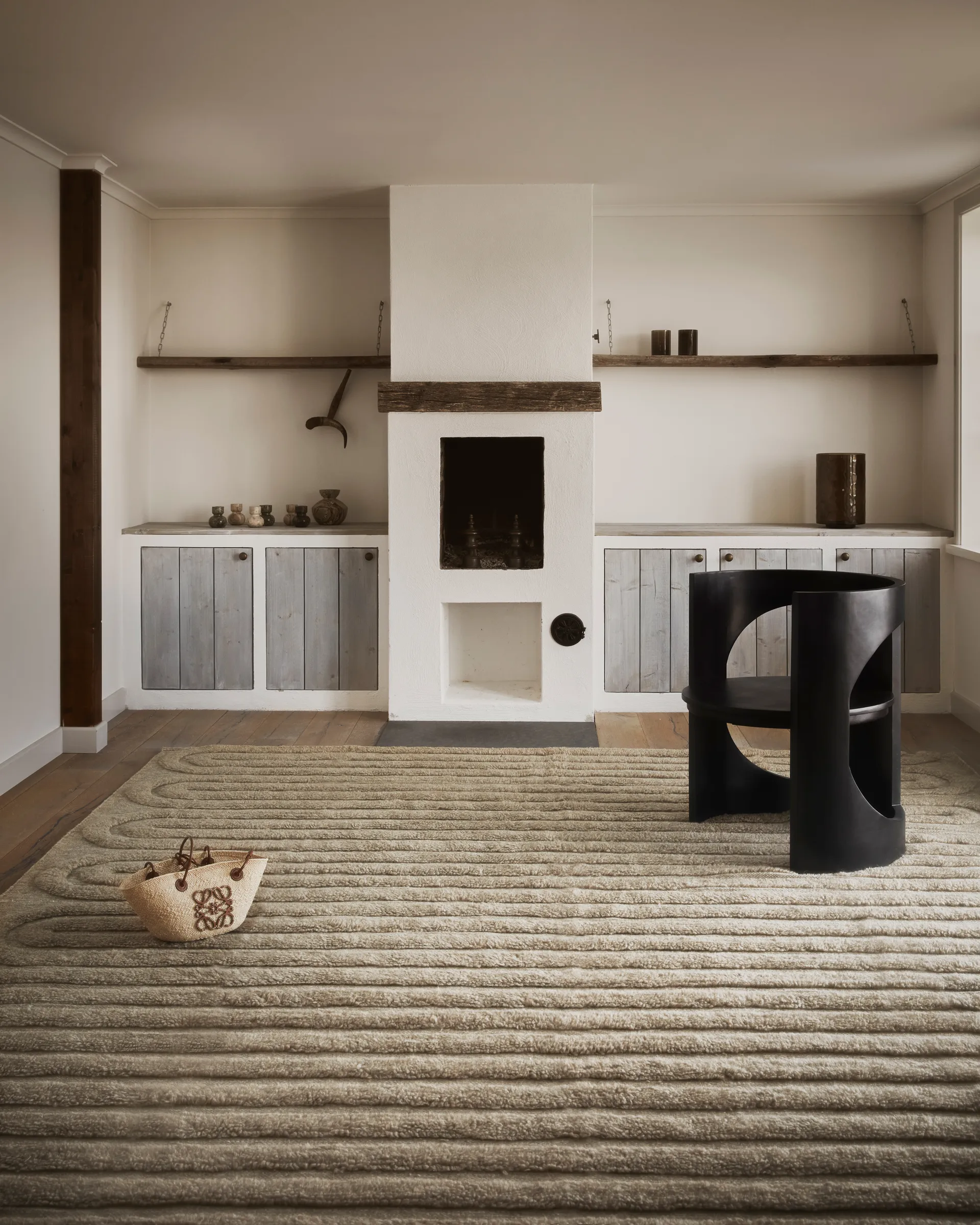 Riklund Wollteppich 160x230 cm, Beige-melange Tinted