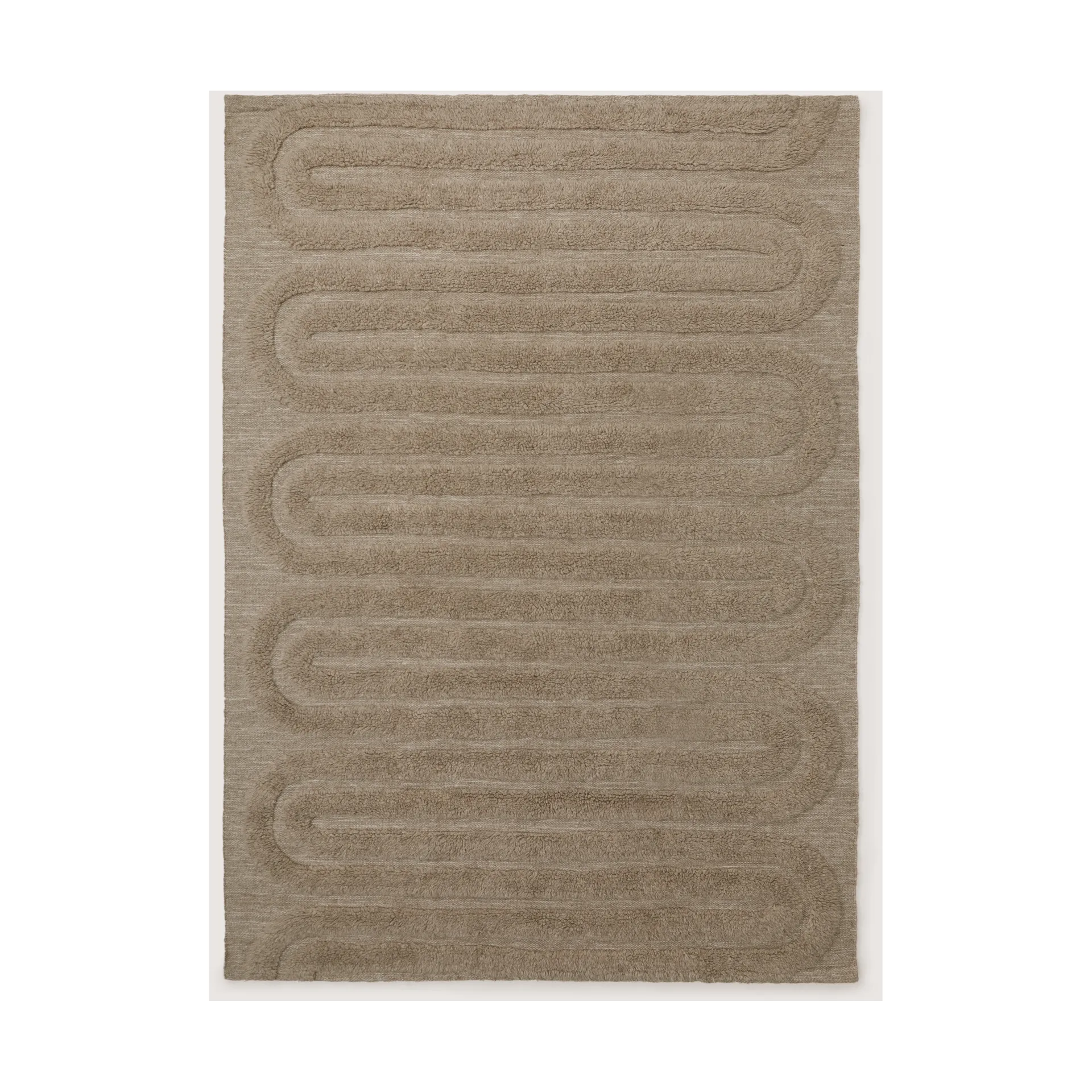 Riklund Wollteppich, Beige-Melange, 250×350 cm Tinted
