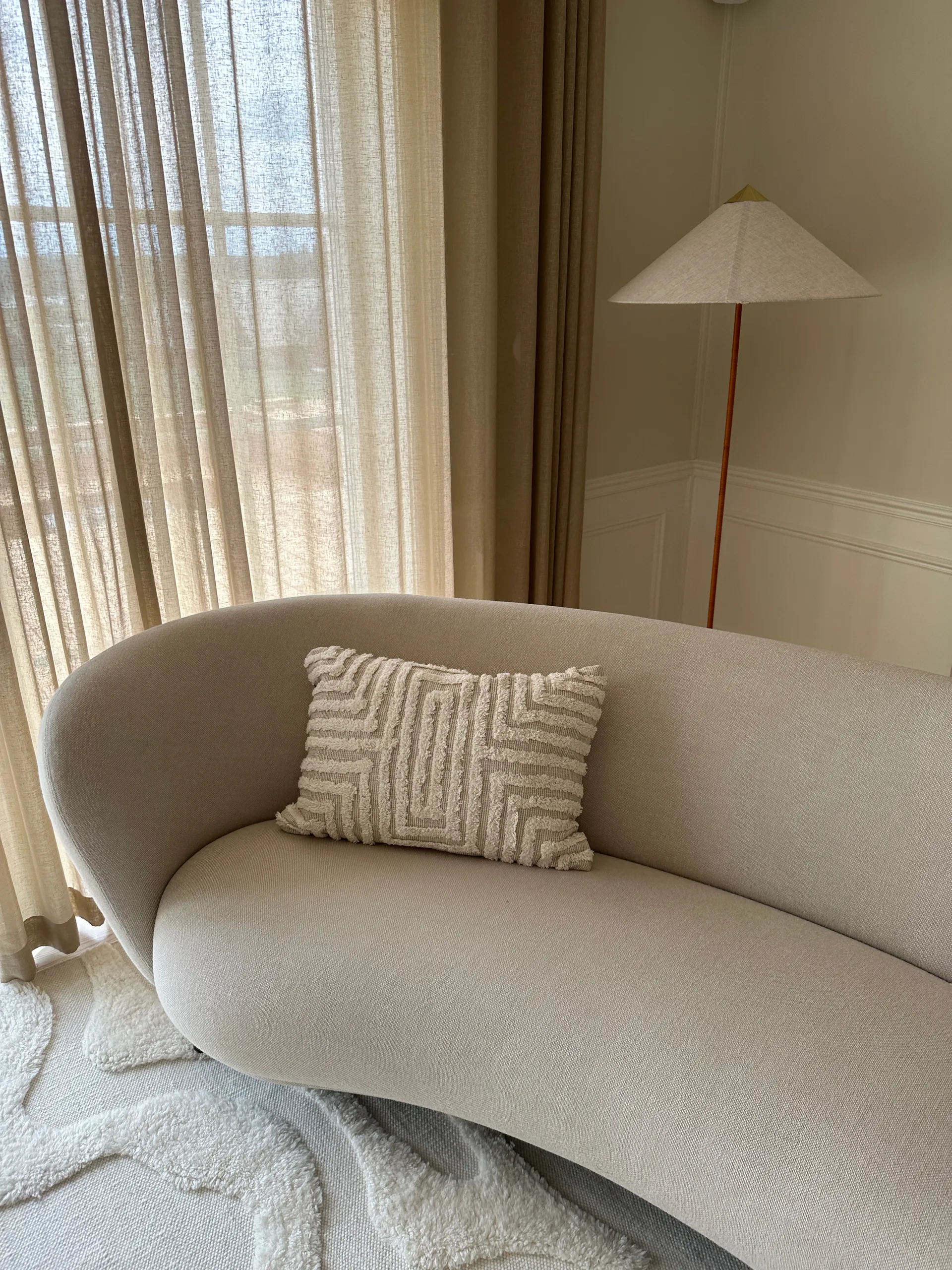 Telin Kissen 30x50 cm, Offwhite Tinted