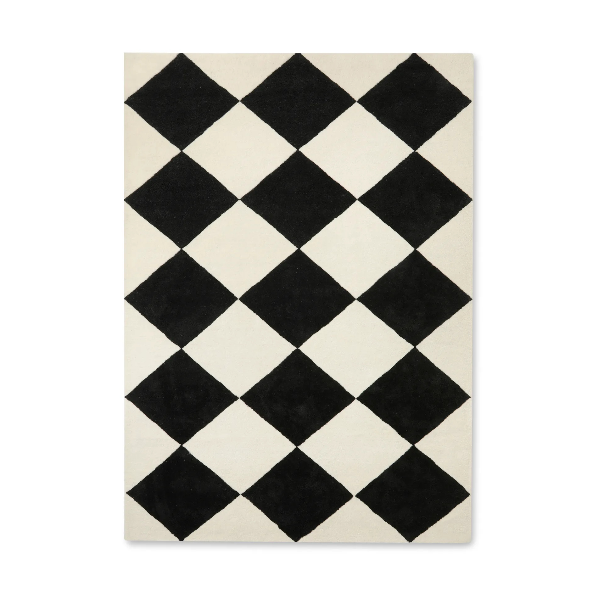 Tenman Wollteppich 170x240 cm, Black-white Tinted