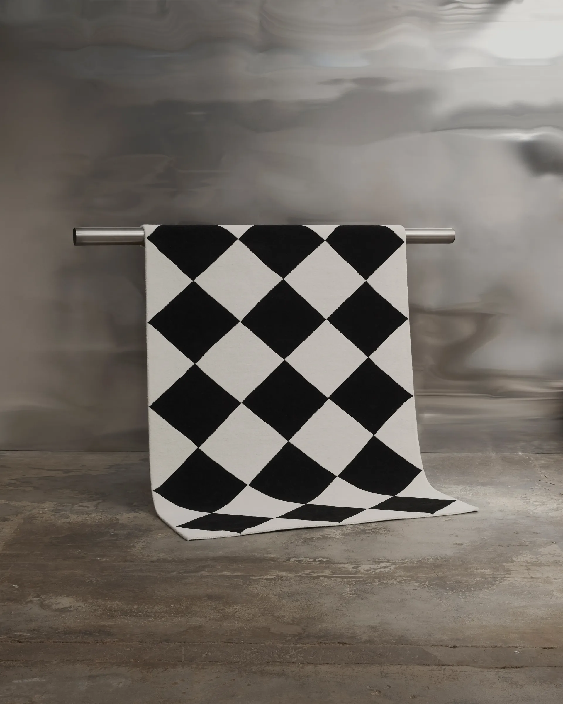 Tenman Wollteppich 250x350 cm, Black-white Tinted