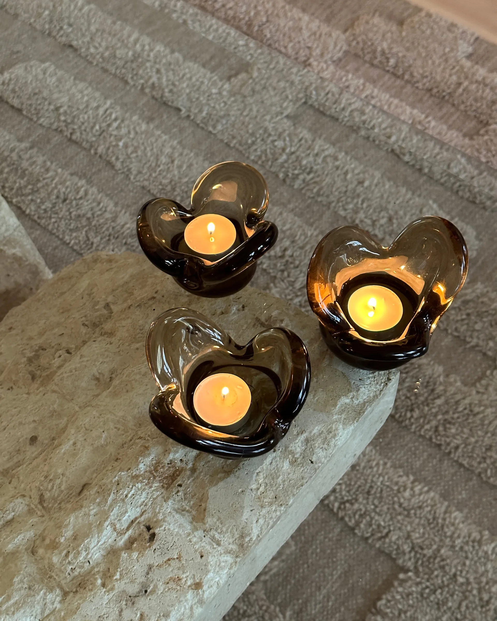 Visser Teelichthalter, Brown Tinted