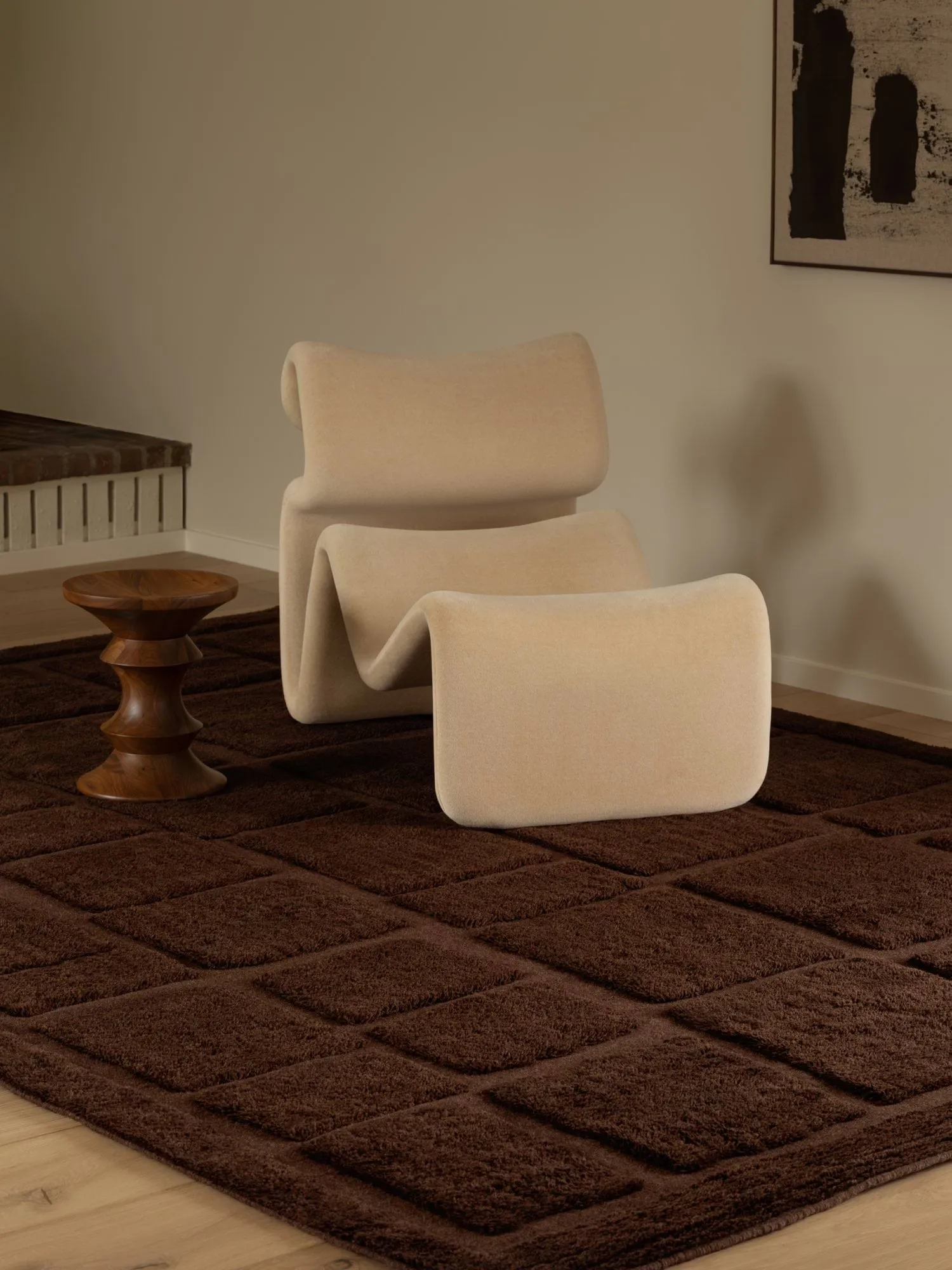 Wandel Wollteppich, Brown, 200x300 cm Tinted