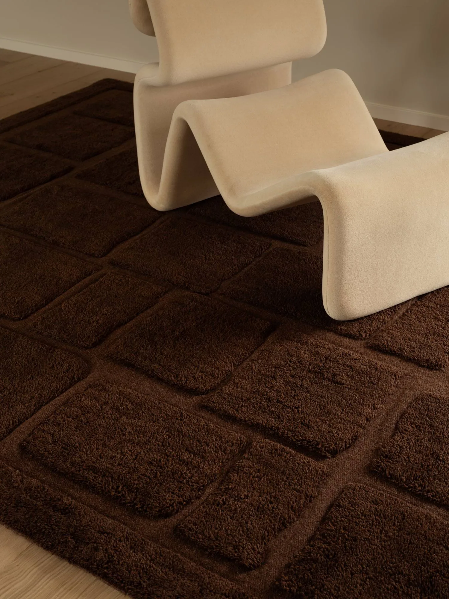 Wandel Wollteppich, Brown, 200x300 cm Tinted