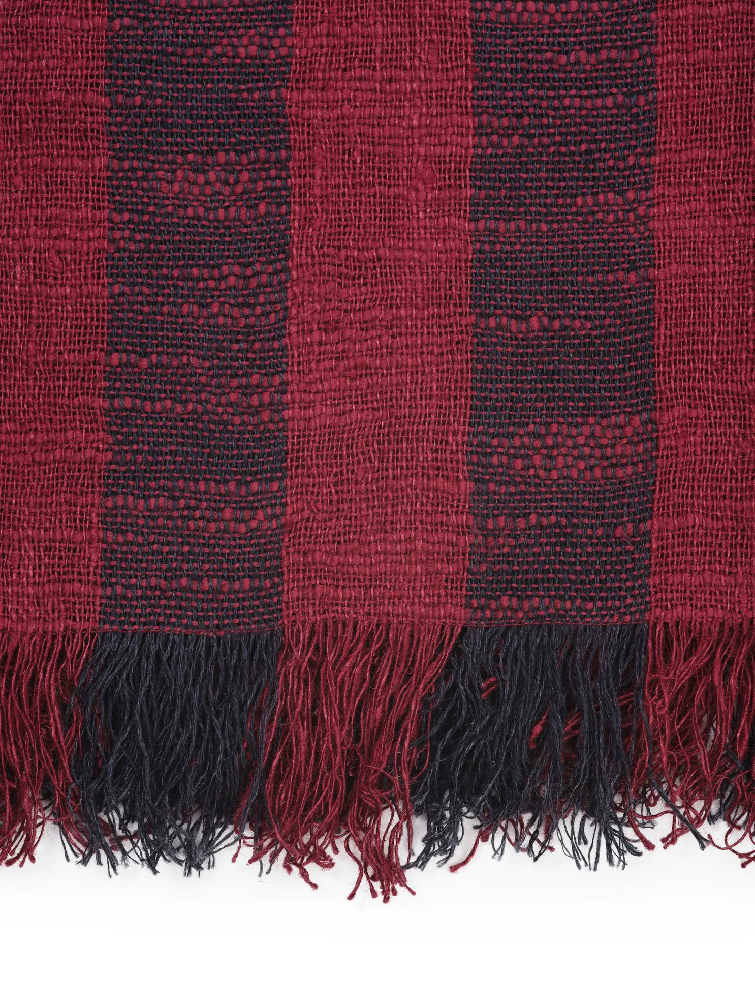 Band Plaid 160x200 cm, Burgundy & Black Tom Dixon