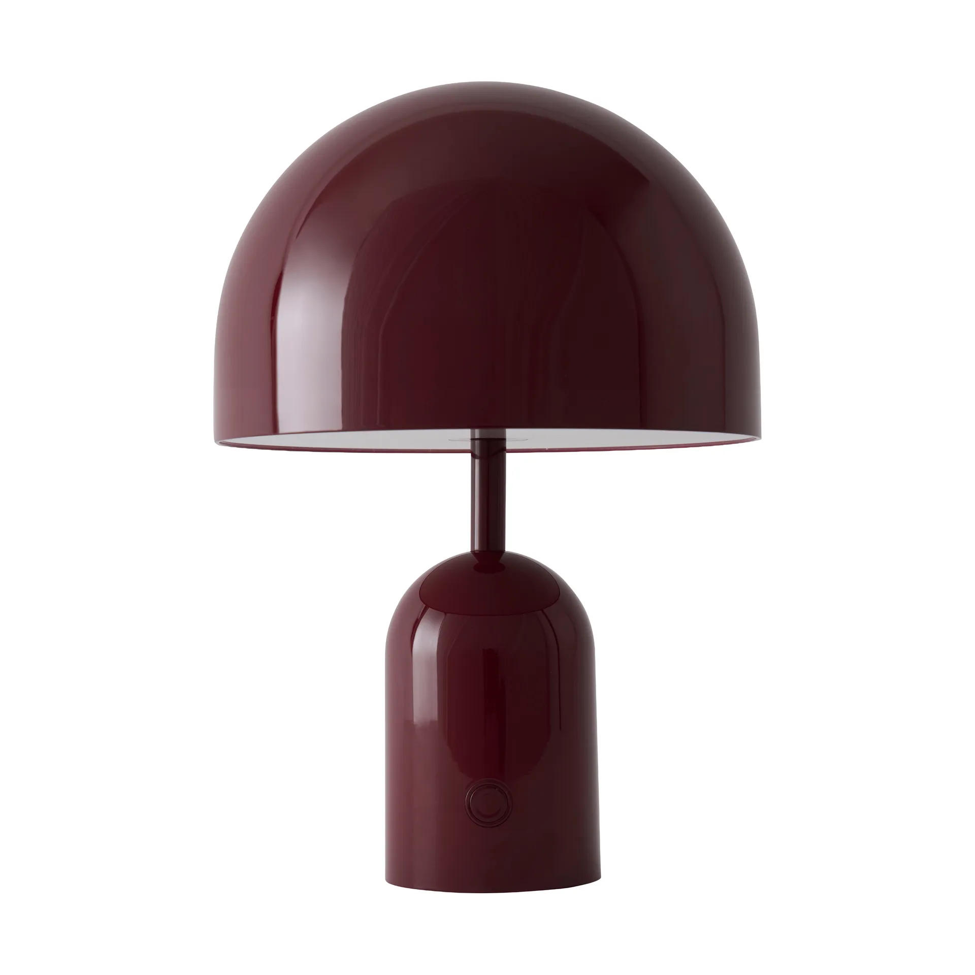 Bell tragbare LED-Tischlampe 28 cm v.2, Burgunderrot Tom Dixon
