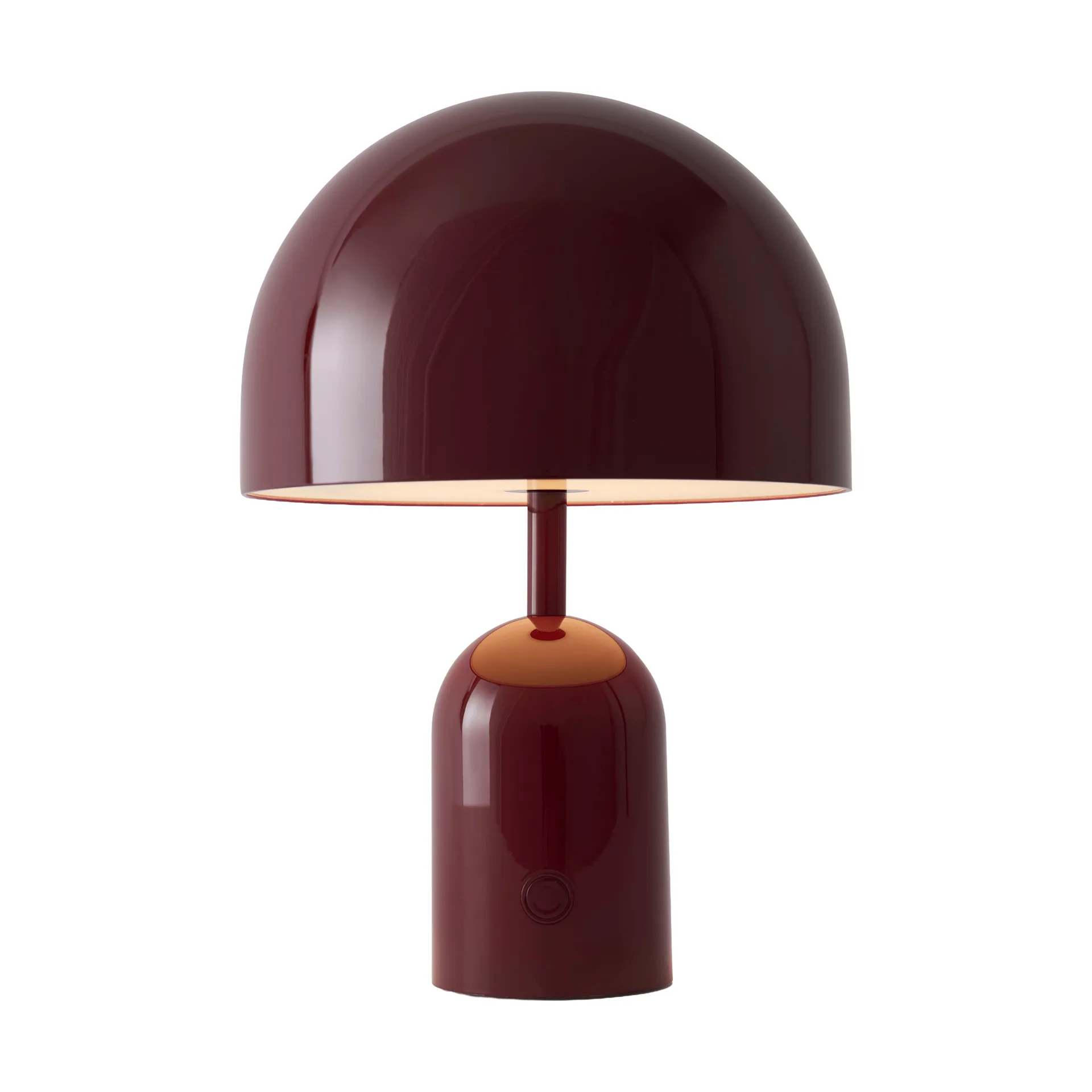 Bell tragbare LED-Tischlampe 28 cm v.2, Burgunderrot Tom Dixon