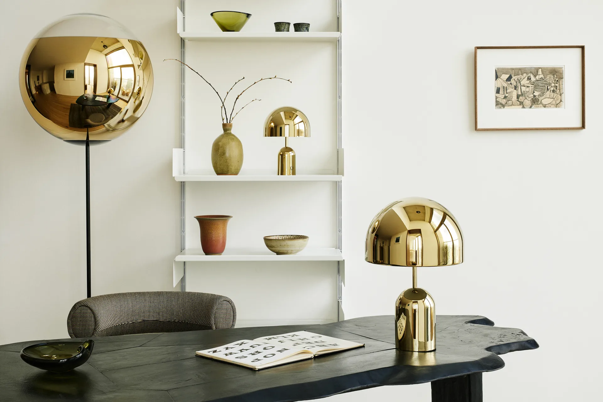 Bell Tragbare Tischleuchte, Gold Tom Dixon