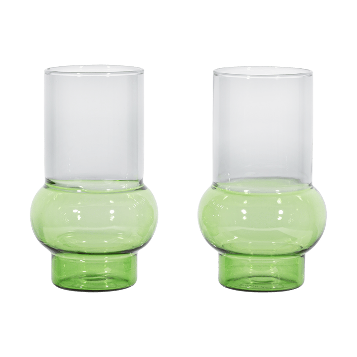 Bump Tall Trinkglas 2er-Pack, Green Tom Dixon
