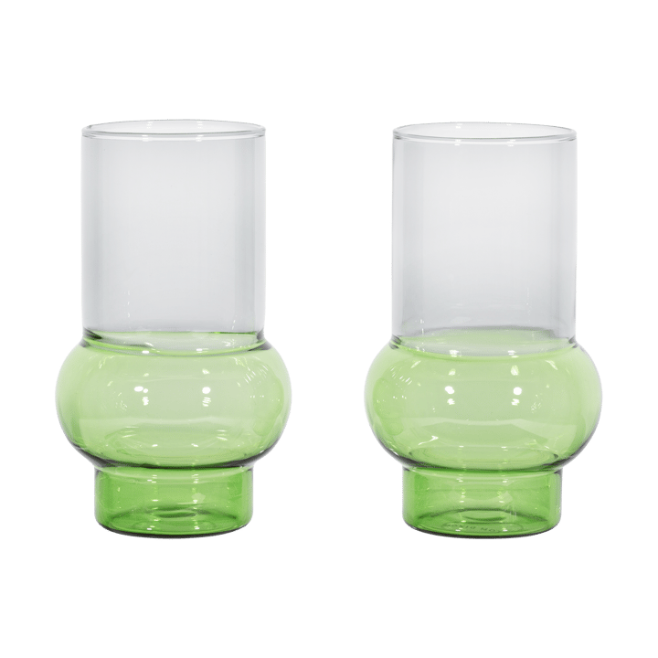 Bump Tall Trinkglas 2er-Pack - Green - Tom Dixon