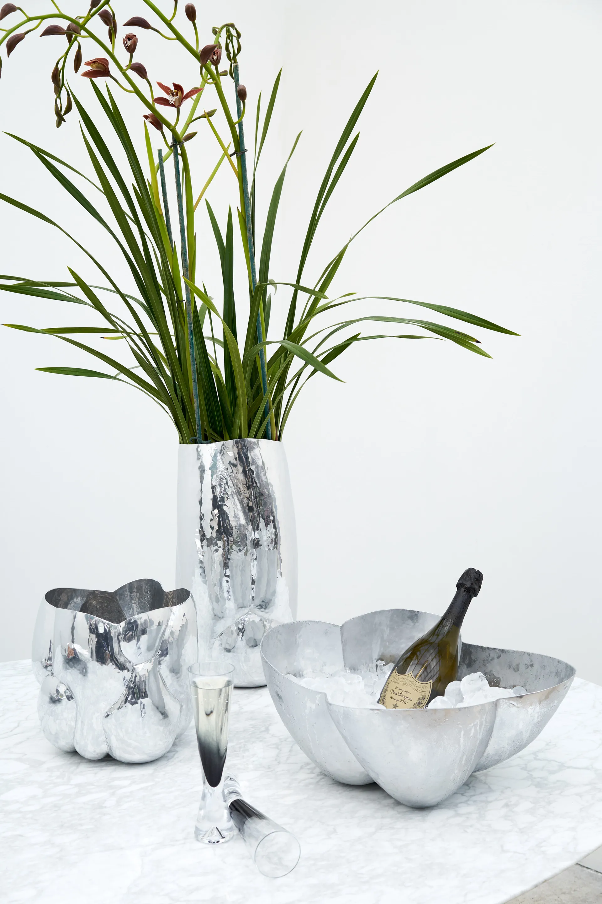 Cloud Vase hoch, Silver Tom Dixon