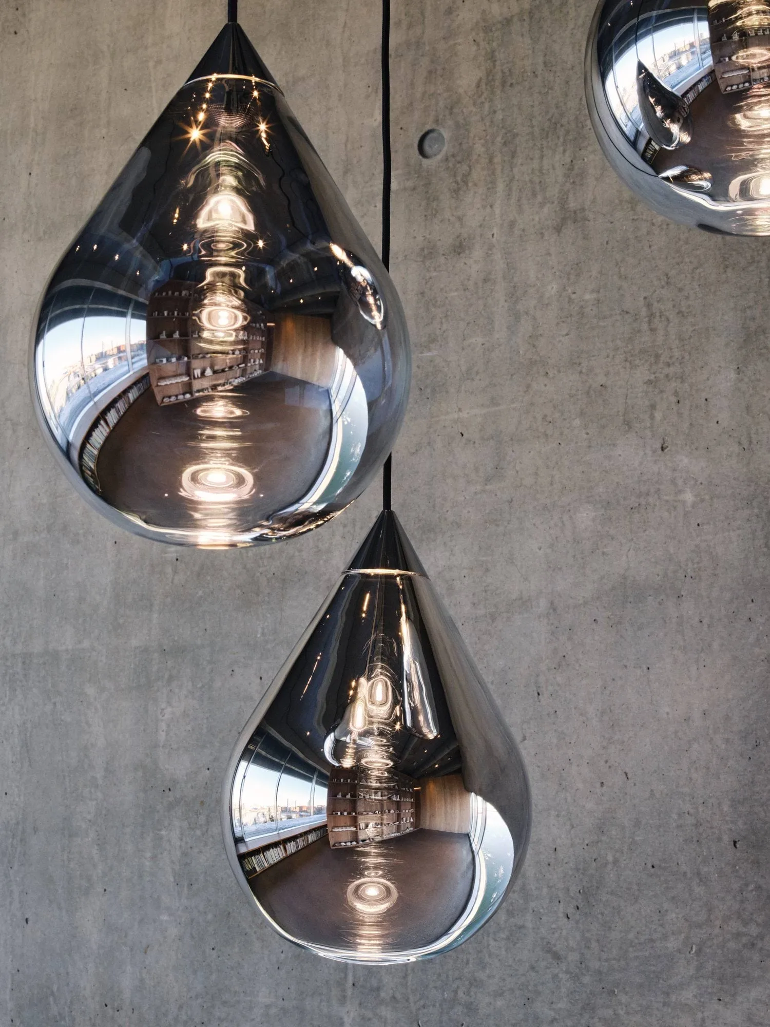 Flare Bead Pendelleuchte, Silber Tom Dixon