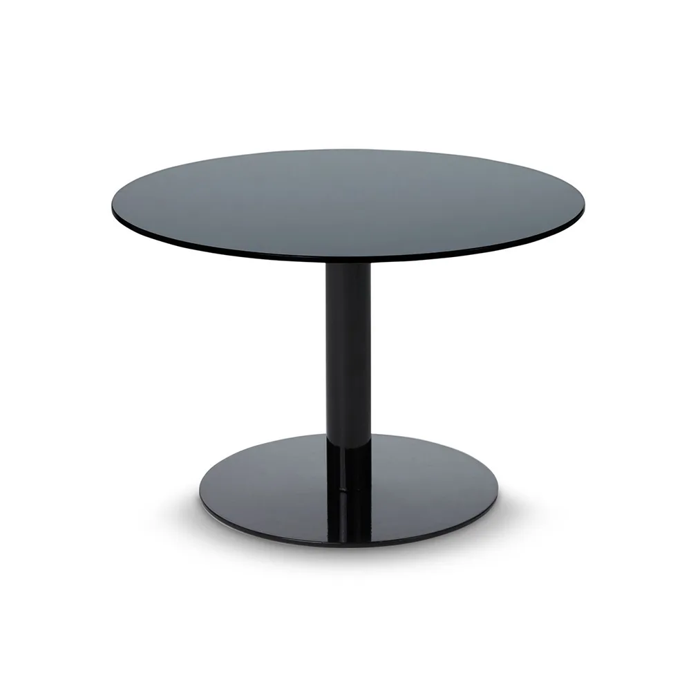 Flash Couchtisch Ø60 cm, Schwarz-schwarzer Ständer Tom Dixon