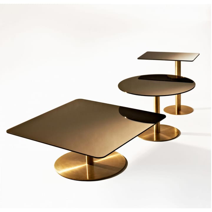 Flash Couchtisch 80x80 cm, Kupfer-Messinggestell Tom Dixon
