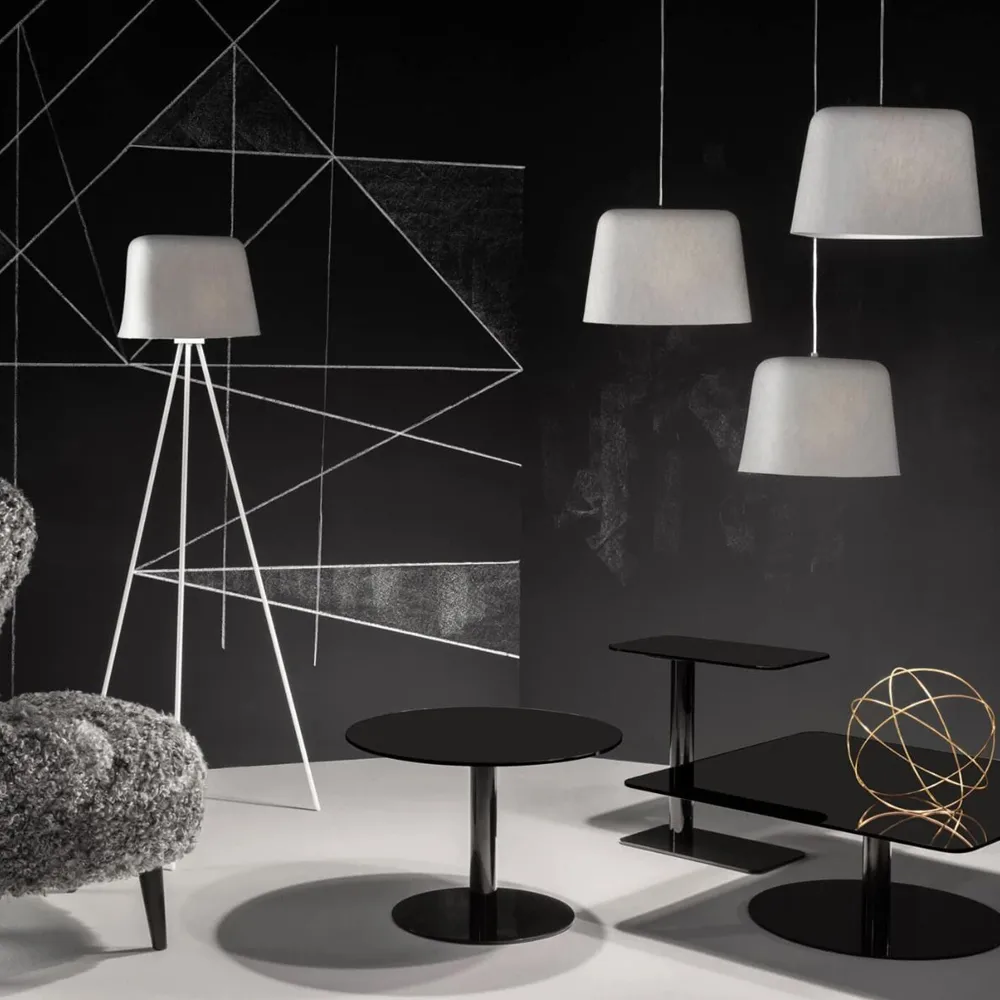 Flash Couchtisch 80x80 cm, Schwarzes Spiegelglas-schwarzes Gestell Tom Dixon