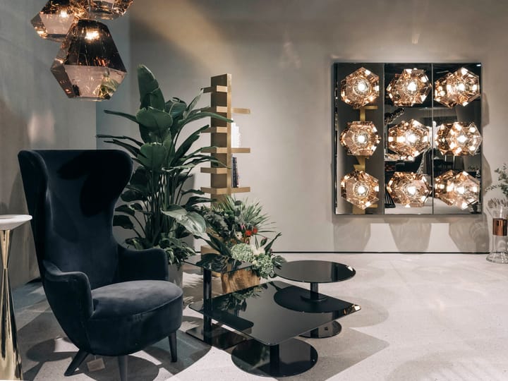 Flash Couchtisch rund, Schwarz-schwarzer Ständer Tom Dixon
