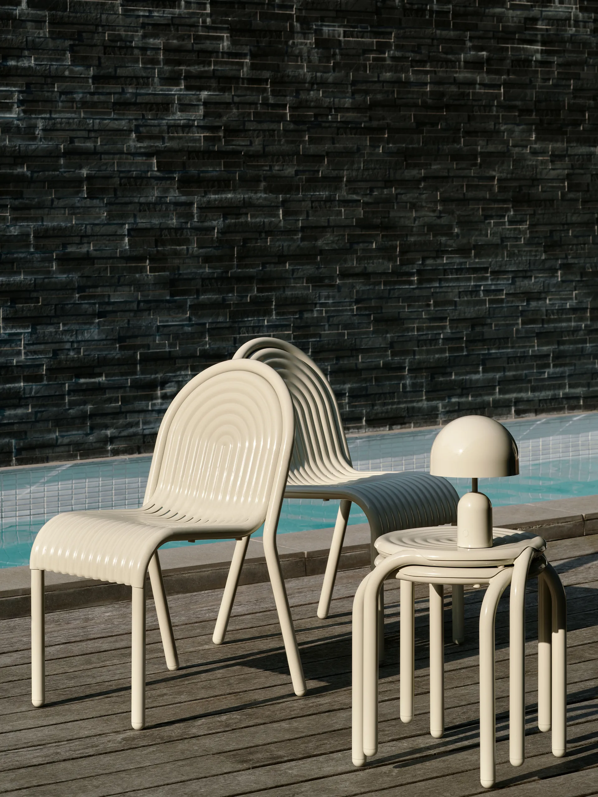 Groove Hocker 45 cm, Putty Tom Dixon