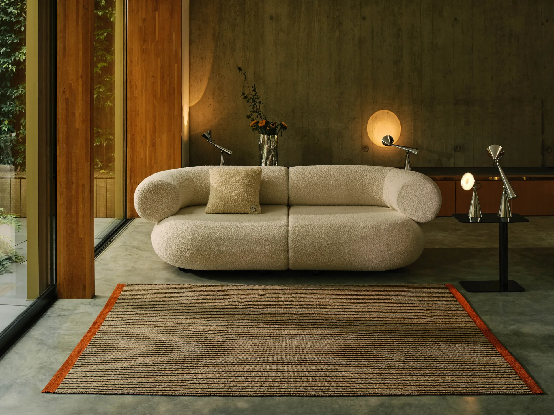 Line Teppich, Schwarz 170x240 cm Tom Dixon