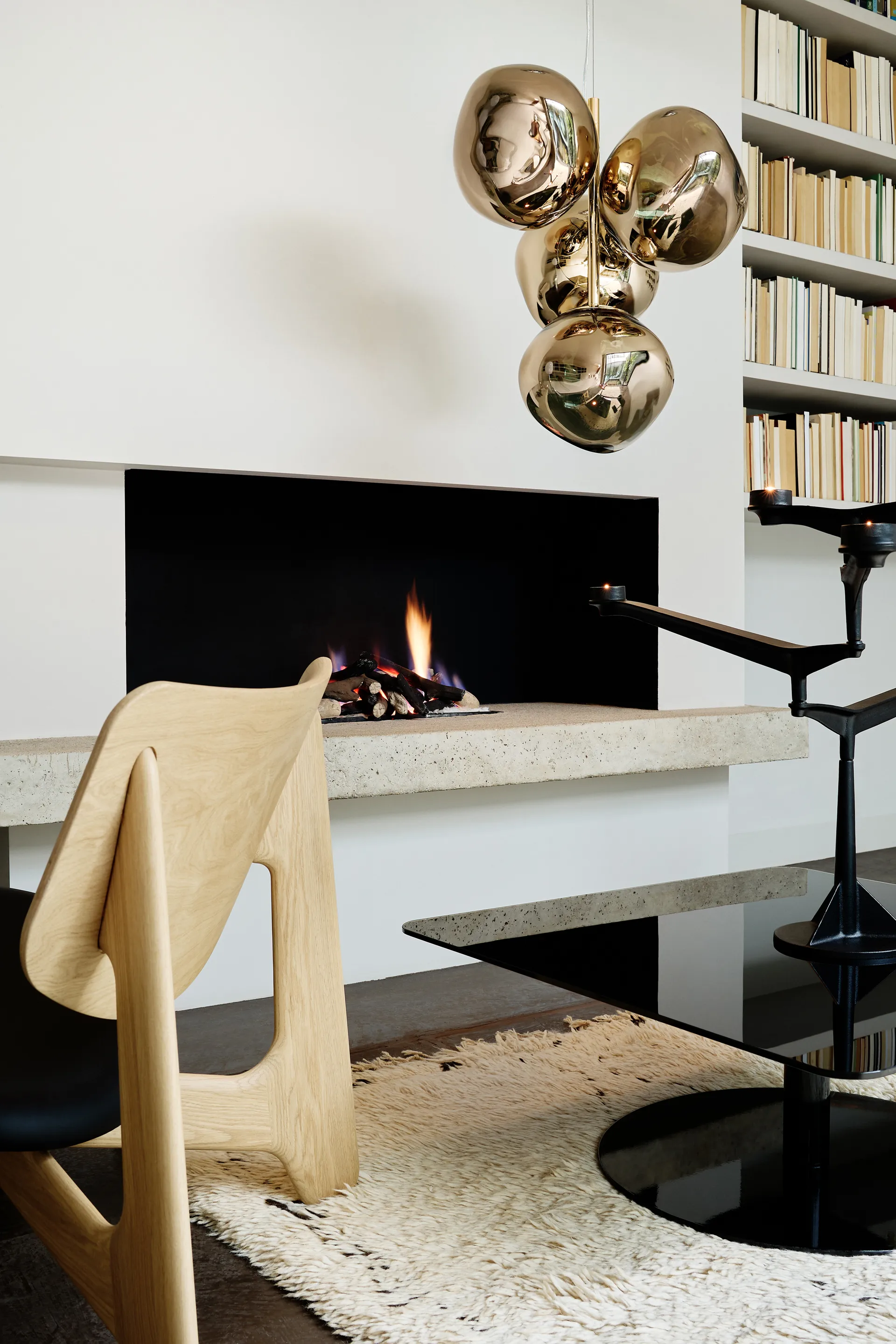 Melt Chandelier large Kronleuchter LED 196 cm, Gold Tom Dixon