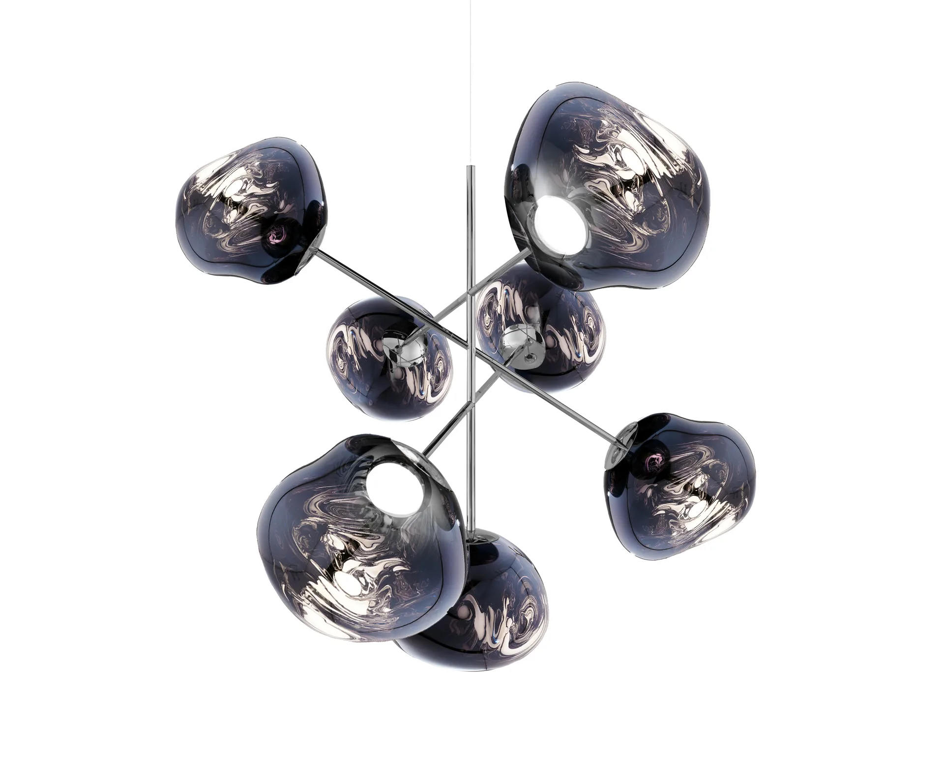 Melt Chandelier large Kronleuchter LED 196 cm, Smoke Tom Dixon