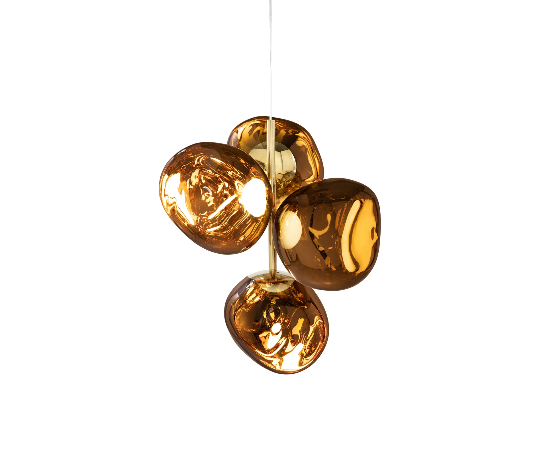 Melt Chandelier mini Kronleuchter LED 63,4 cm, Gold Tom Dixon