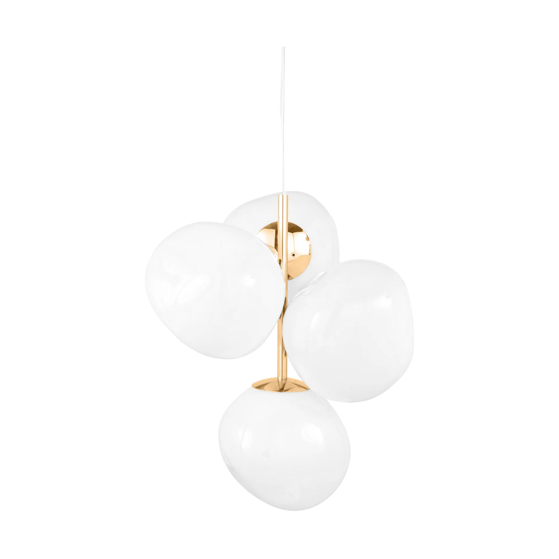 Melt Chandelier mini Kronleuchter LED 63,4 cm, Opal-gold Tom Dixon