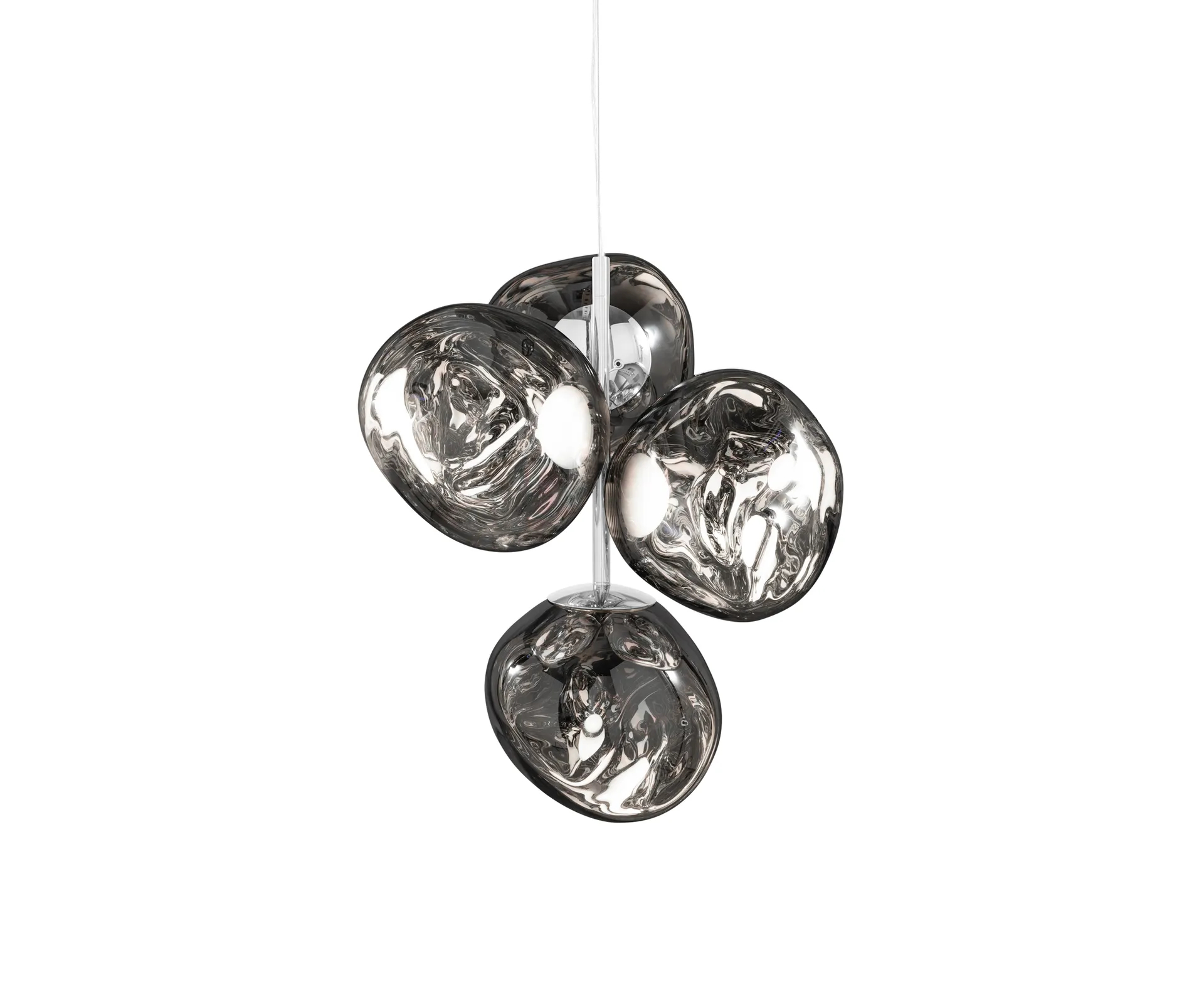 Melt Chandelier mini Kronleuchter LED 63,4 cm, Silver Tom Dixon