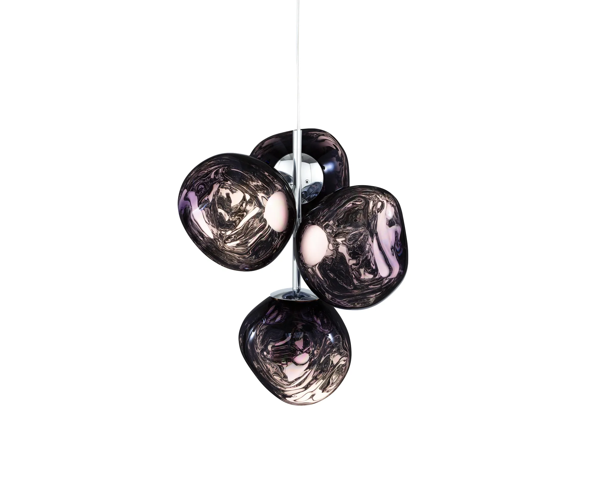 Melt Chandelier mini Kronleuchter LED 63,4 cm, Smoke Tom Dixon