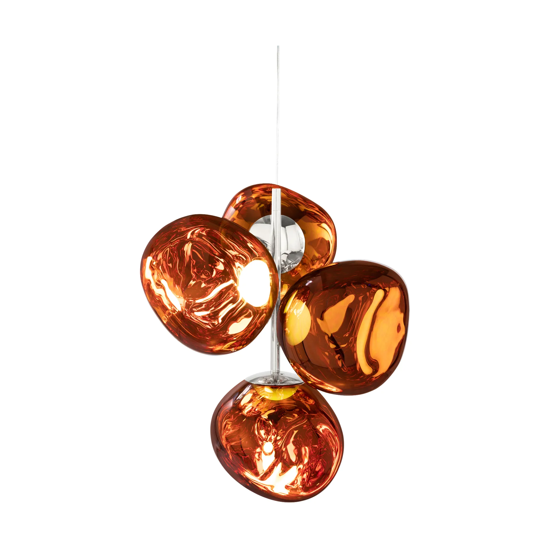 Melt Chandelier small Kronleuchter LED 103 cm, Copper Tom Dixon