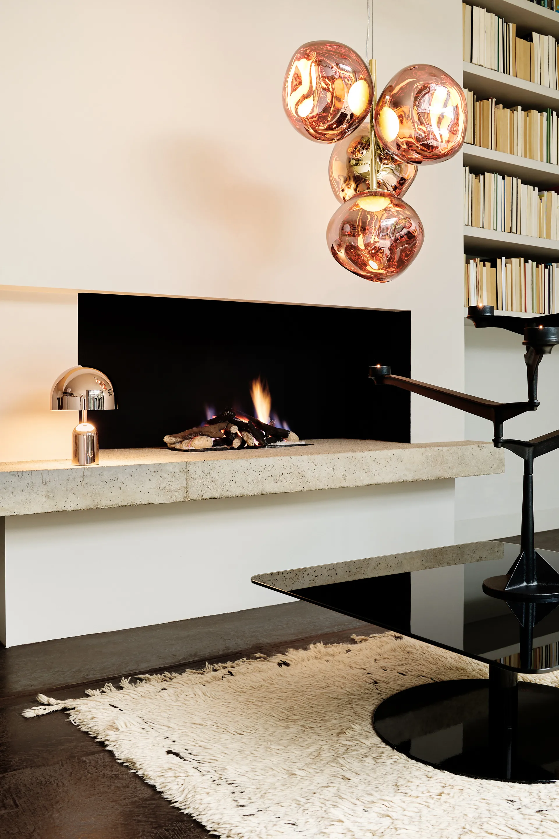 Melt Chandelier small Kronleuchter LED 103 cm, Copper Tom Dixon