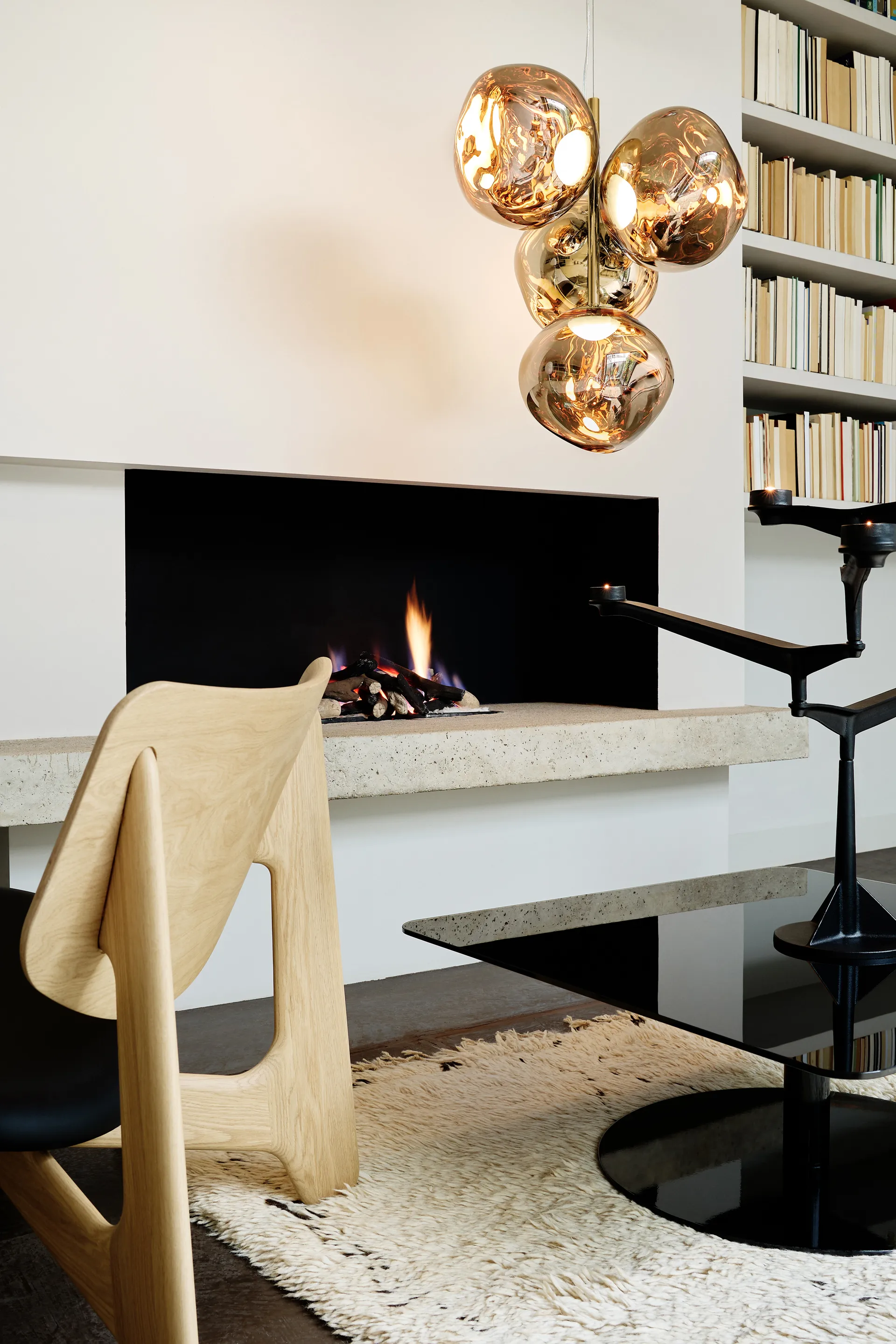 Melt Chandelier small Kronleuchter LED 103 cm, Gold Tom Dixon