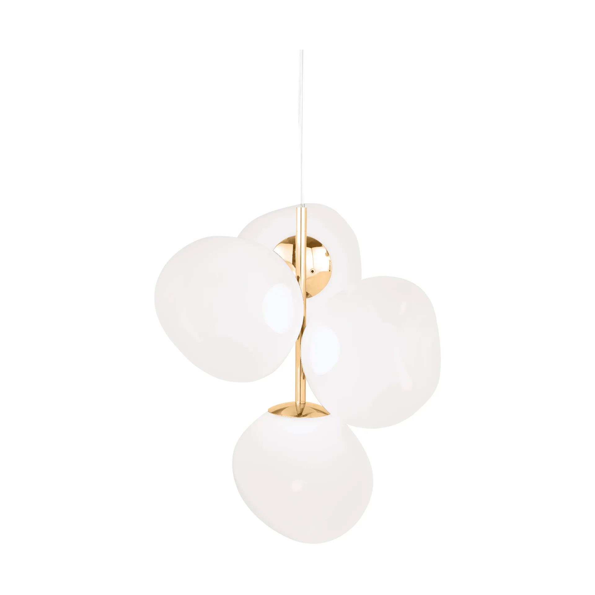 Melt Chandelier small Kronleuchter LED 103 cm, Opal-gold Tom Dixon
