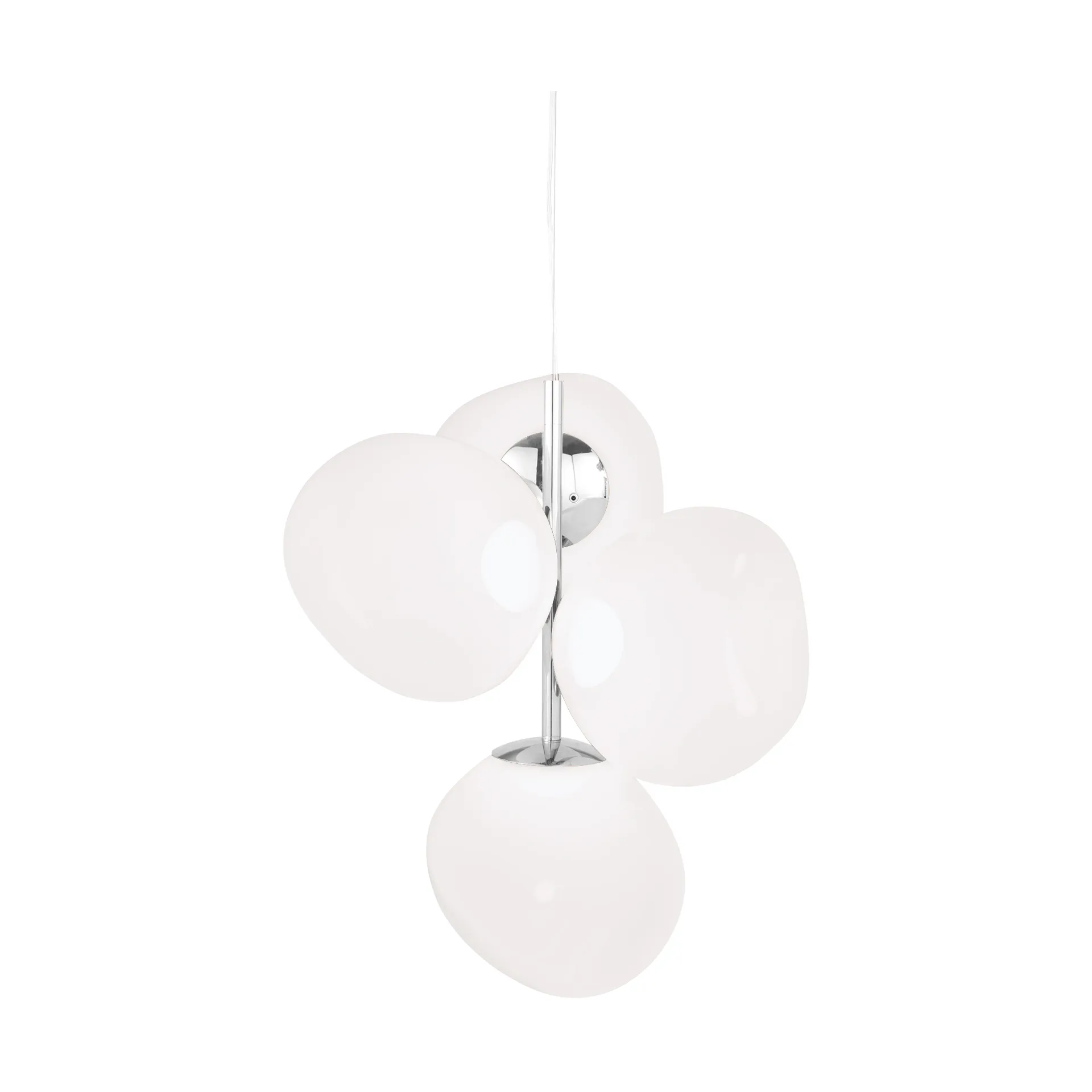 Melt Chandelier small Kronleuchter LED 103 cm, Opal-silver Tom Dixon
