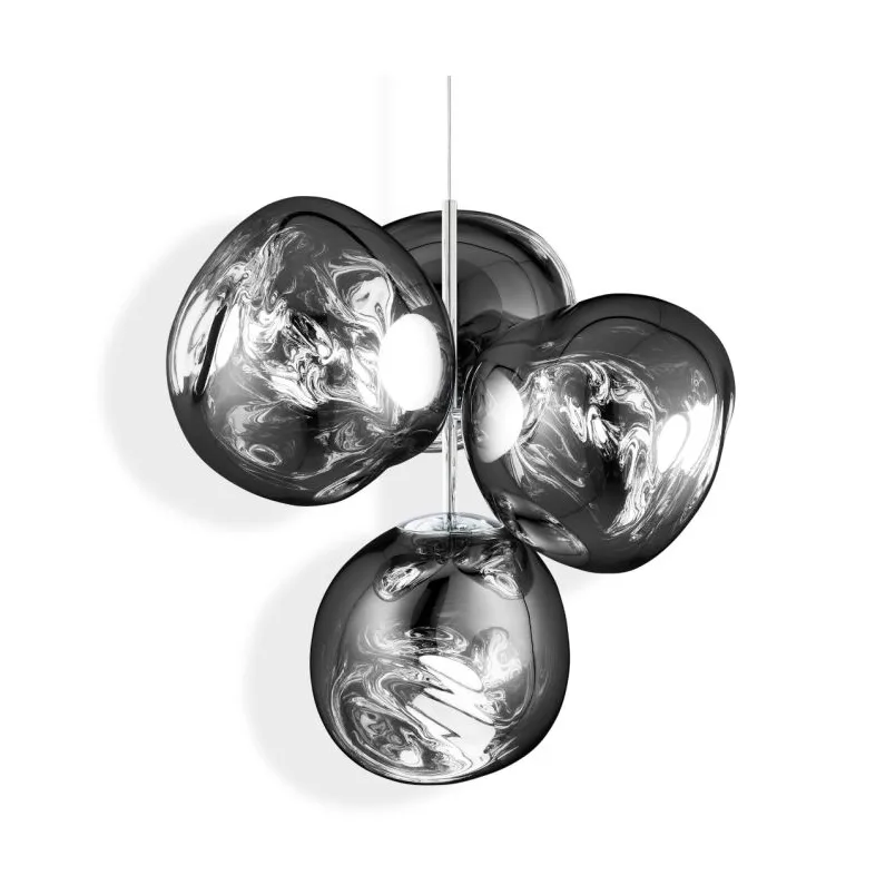 Melt Chandelier small Kronleuchter LED 103 cm, Silver Tom Dixon