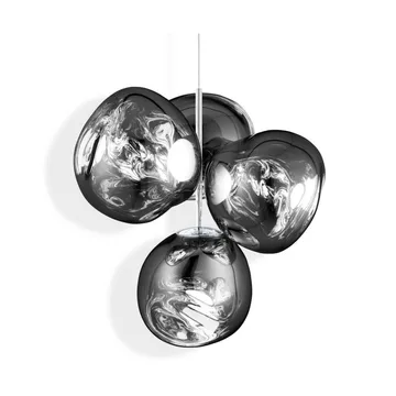 Melt Chandelier small Kronleuchter LED 103 cm - Silver - Tom Dixon