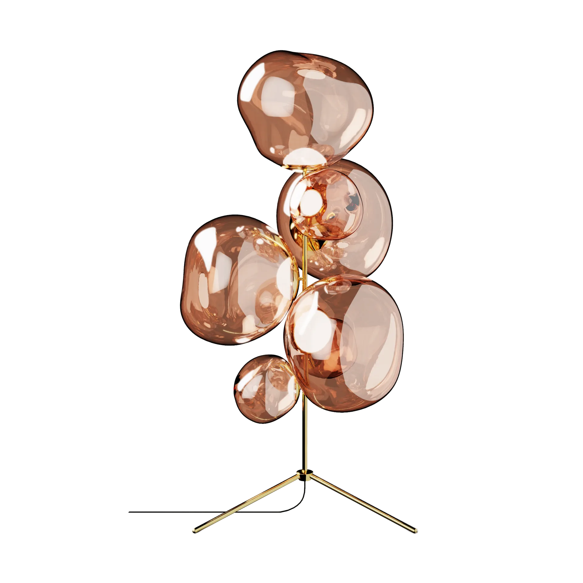 Melt Chandelier Stehleuchte LED 175 cm, Copper Tom Dixon