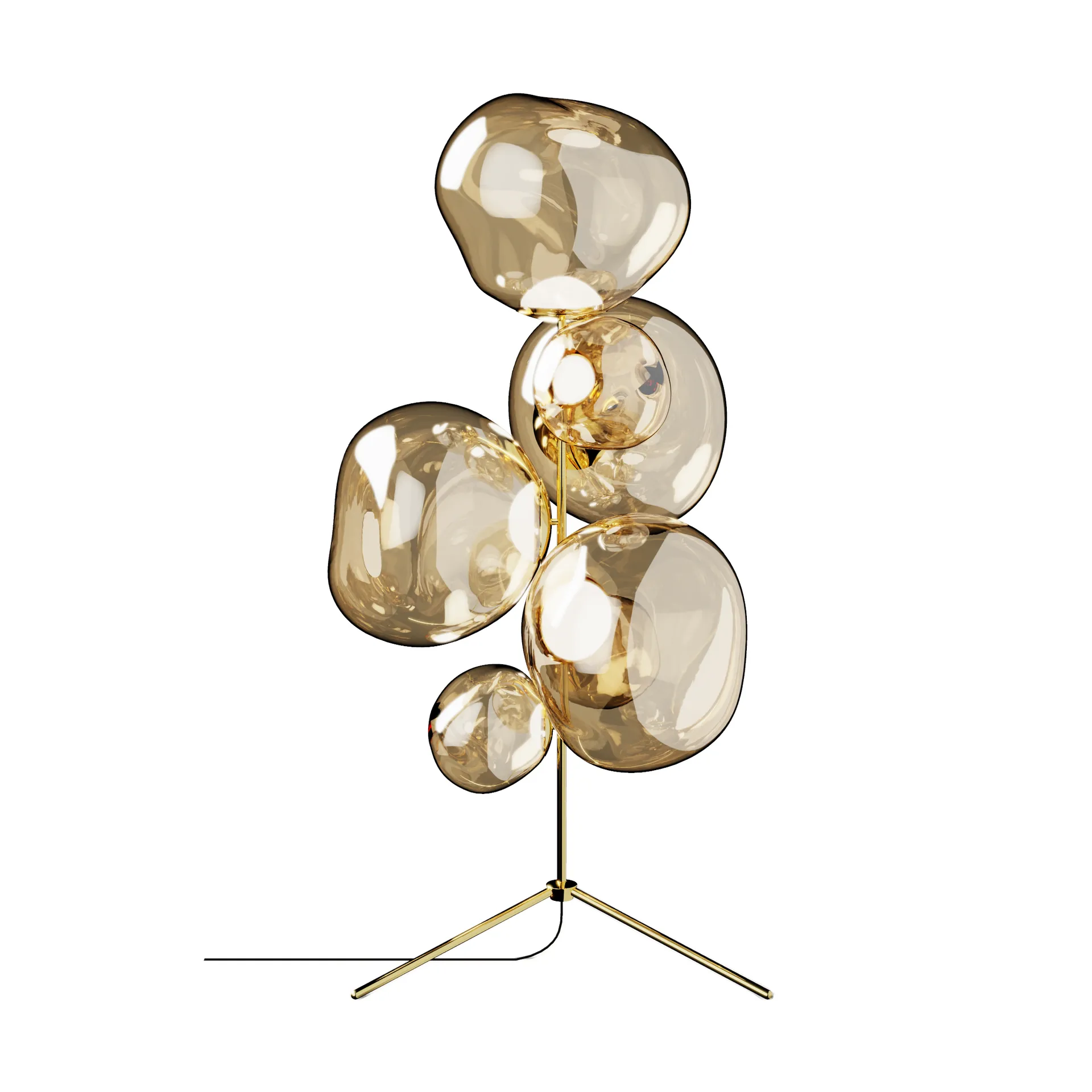 Melt Chandelier Stehleuchte LED 175 cm, Gold Tom Dixon
