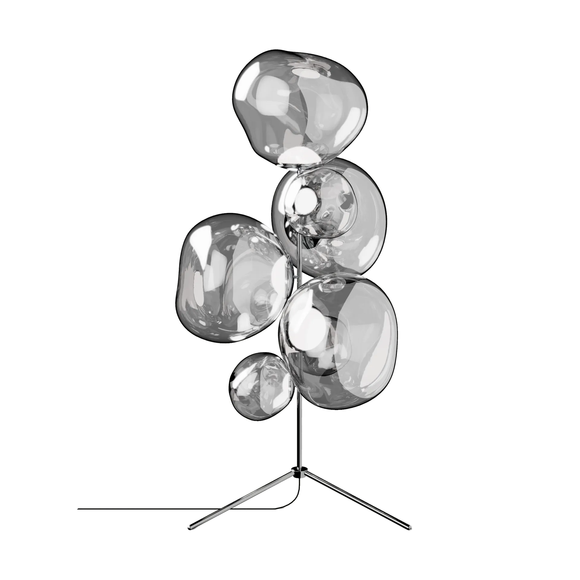 Melt Chandelier Stehleuchte LED 175 cm, Silver Tom Dixon