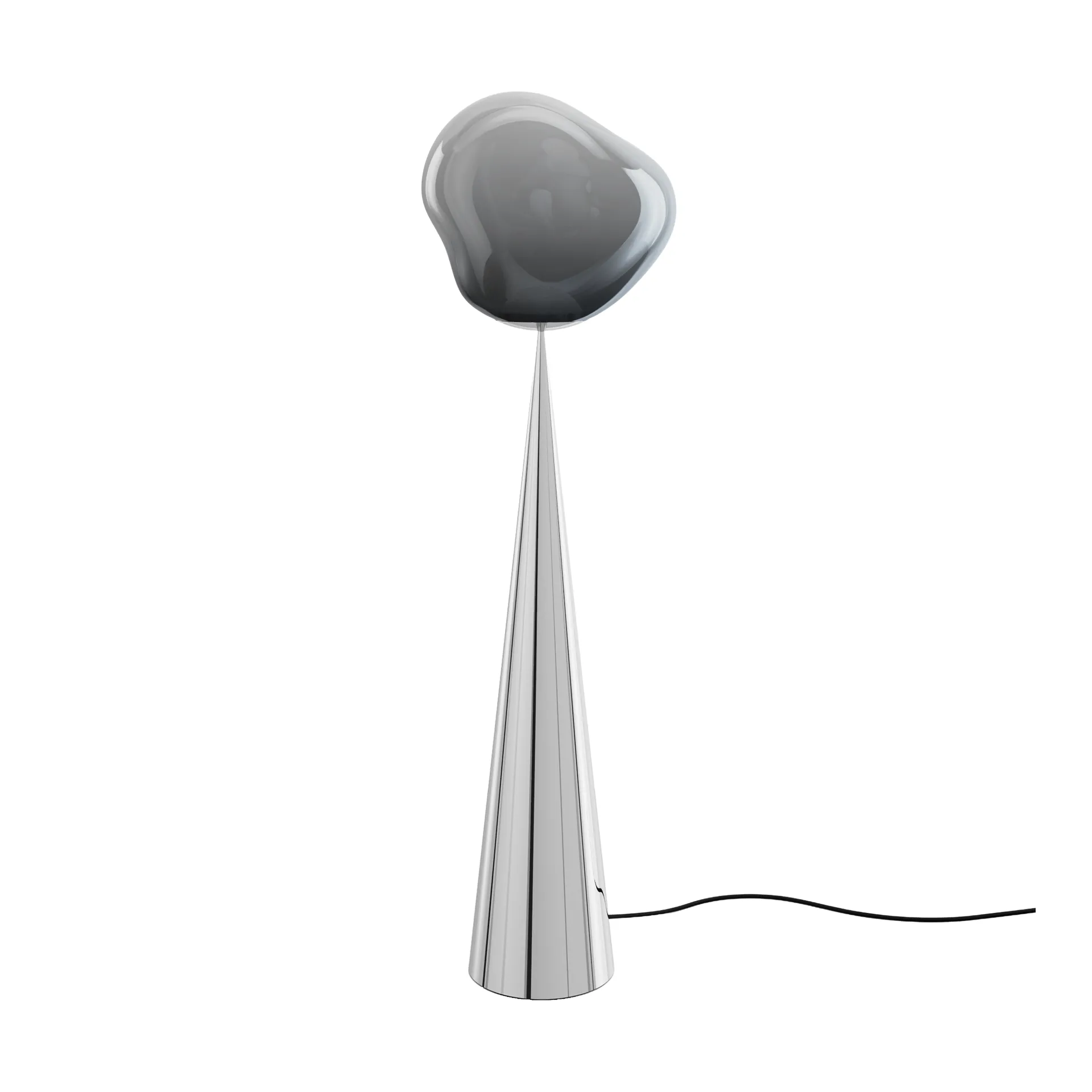 Melt Cone fat Stehleuchte LED 174,5 cm, Nickel-silberfarben Tom Dixon