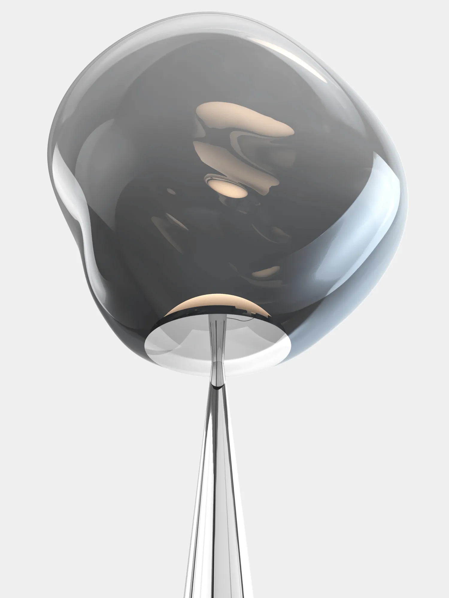 Melt Cone fat Stehleuchte LED 174,5 cm, Nickel-silberfarben Tom Dixon