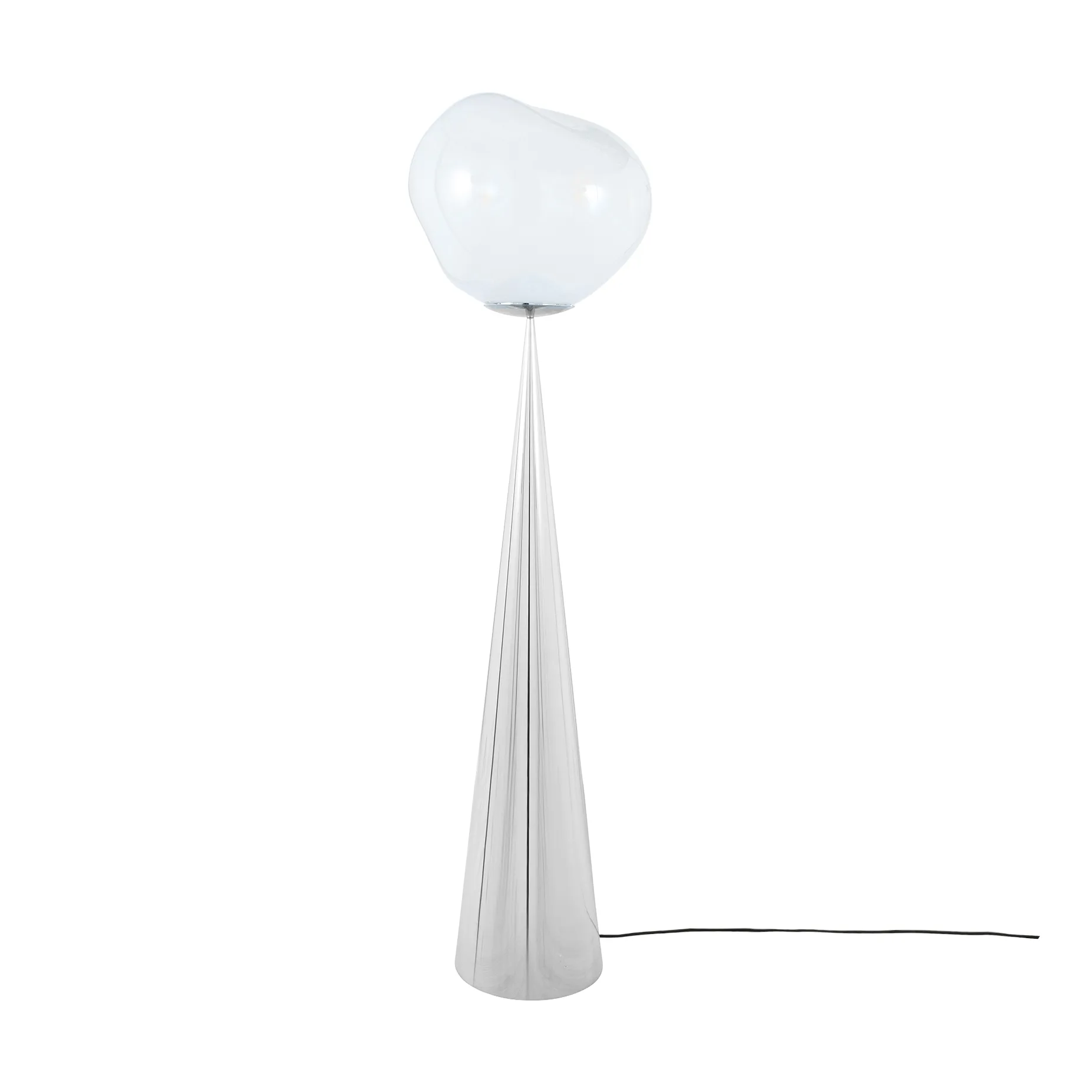 Melt Cone fat Stehleuchte LED 174,5 cm, Opal-silver Tom Dixon