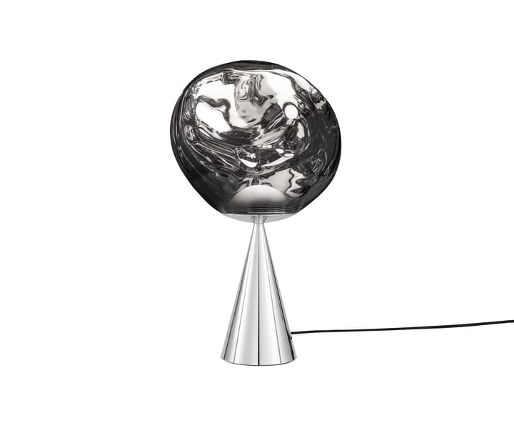 Melt Cone fat Tischleuchte LED 46,5 cm, Silver-silver Tom Dixon