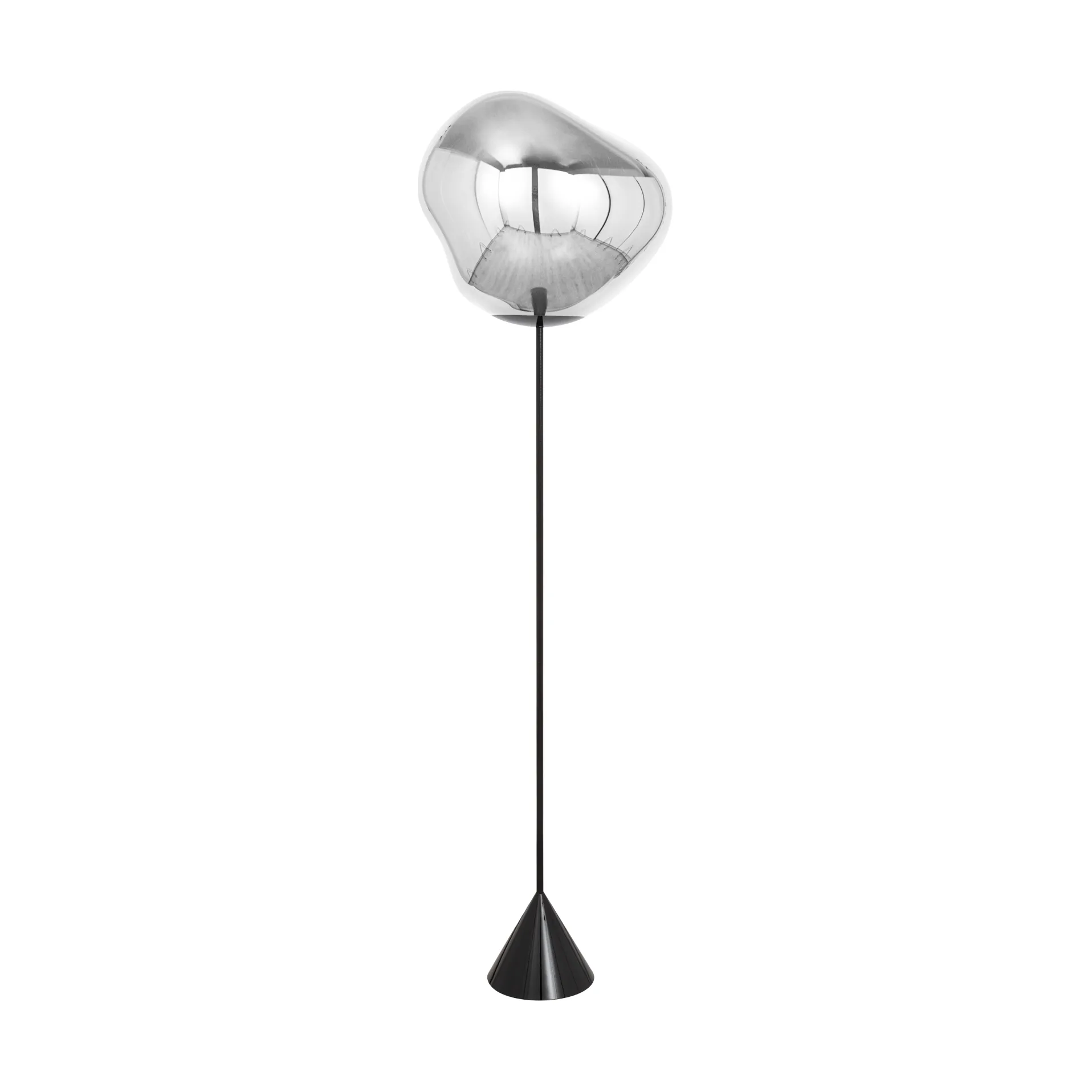 Melt Cone slim Stehleuchte LED 180 cm, Silver Tom Dixon