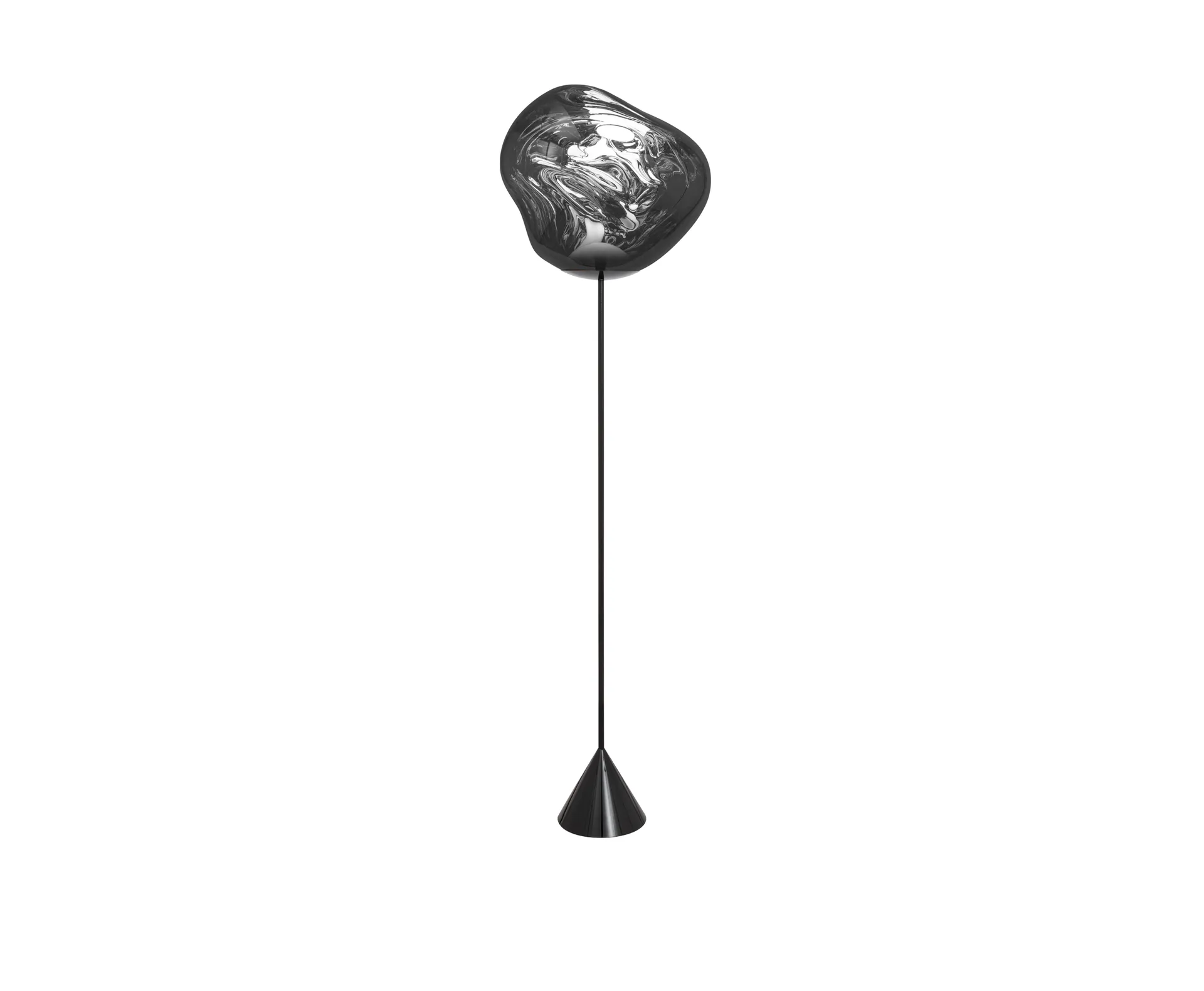 Melt Cone slim Stehleuchte LED 180 cm, Silver Tom Dixon