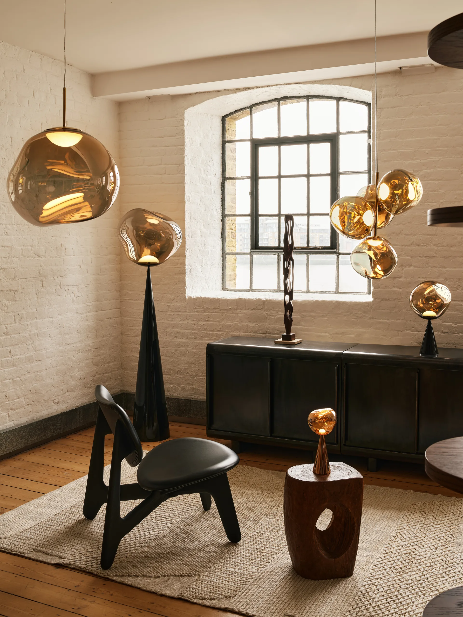 Melt Pendelleuchte LED, Bronze, mini 27x28 cm Tom Dixon
