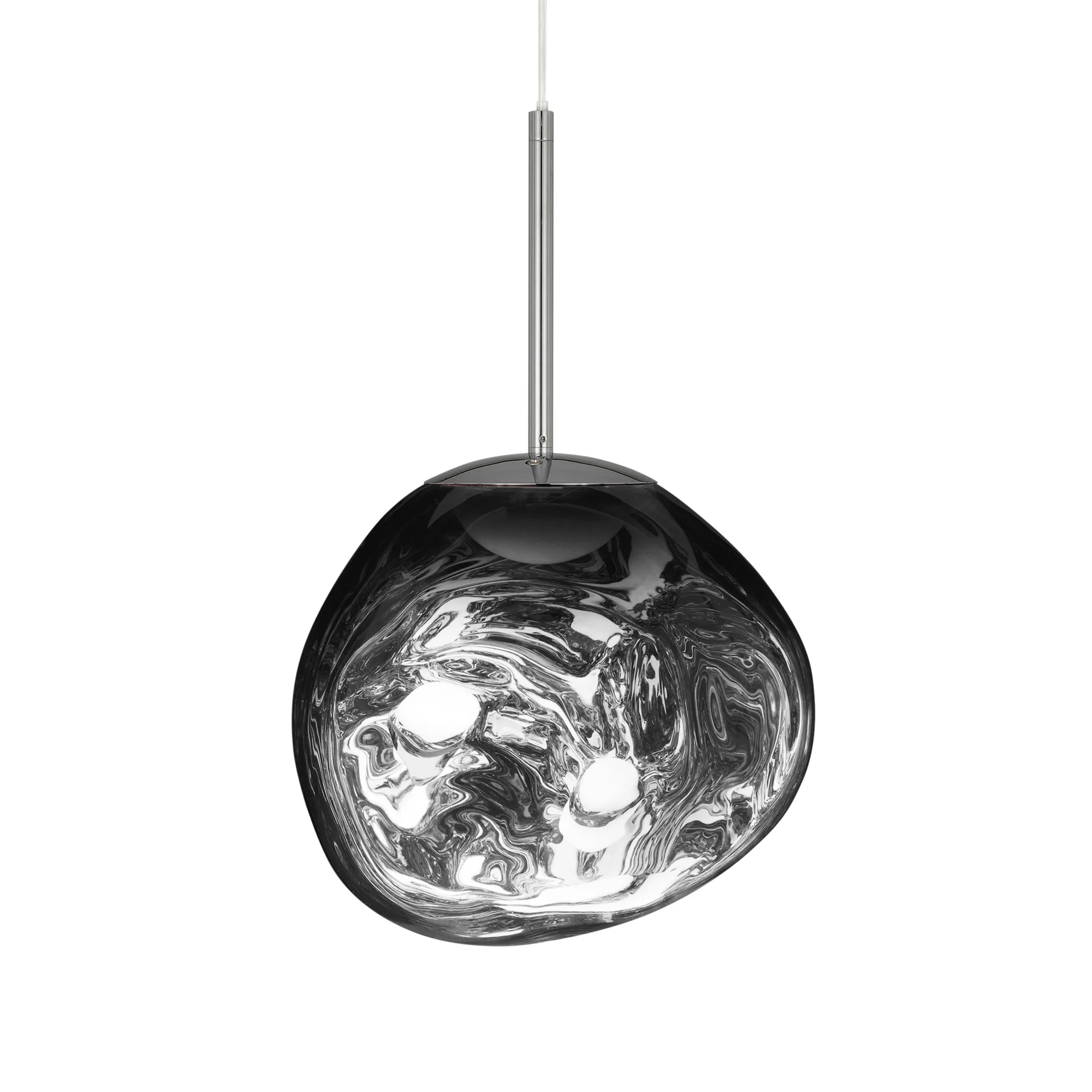 Melt Pendelleuchte LED, Chrom, mini 27x28 cm Tom Dixon