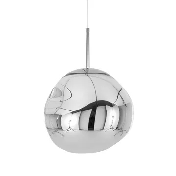Melt Pendelleuchte LED - Chrom, mini 27x28 cm - Tom Dixon
