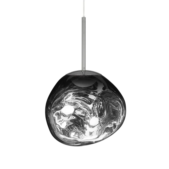 Melt Pendelleuchte LED - Chrome, mini 27x28 cm - Tom Dixon