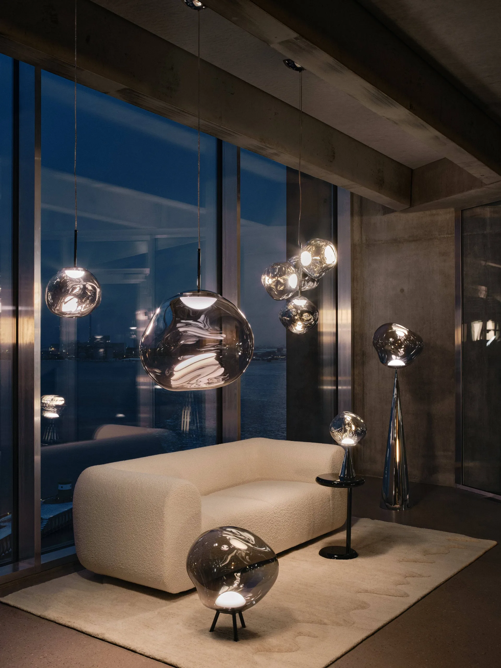 Melt Pendelleuchte LED, Nickel Tom Dixon